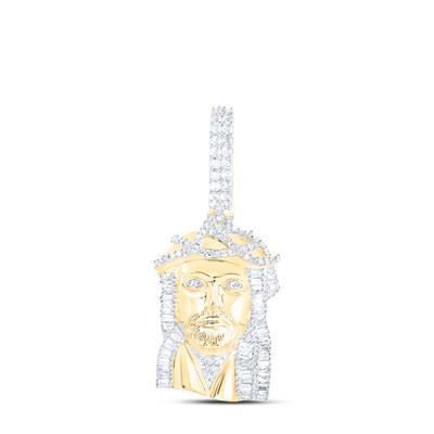 Diamond Jesus Charm Pendant