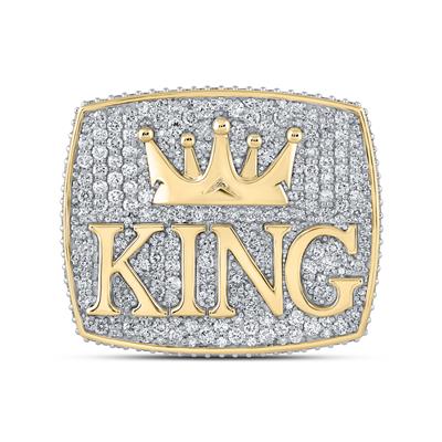 Men's Diamond King Crown Ring