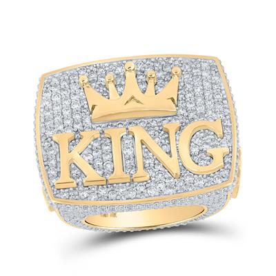 Men's Diamond King Crown Ring