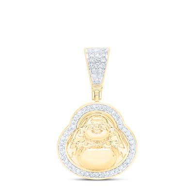 Diamond Round Buddha Charm Pendant