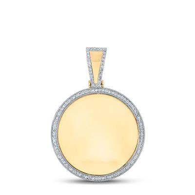 Diamond Round Circle Picture Memory Pendant