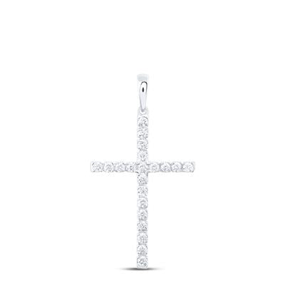 Diamond Round Cross Pendant