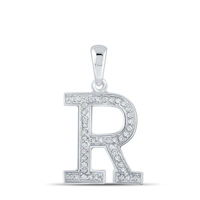 Diamond Round Initial Letter Pendant