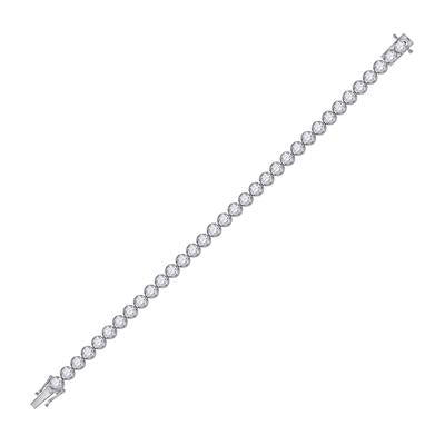 Diamond Round Studded Tennis Bracelet 6 cttw