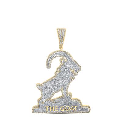 Diamond Round The Goat Charm Pendant