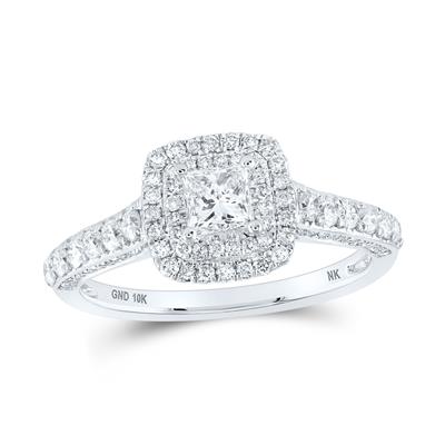 Women's Diamond Halo Bridal Engagement Ring