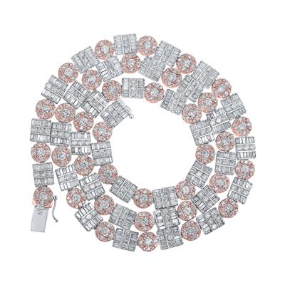 Men's Diamond Baguette Round Chain