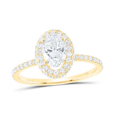 Women's Diamond Ana M Engagement Halo Ring