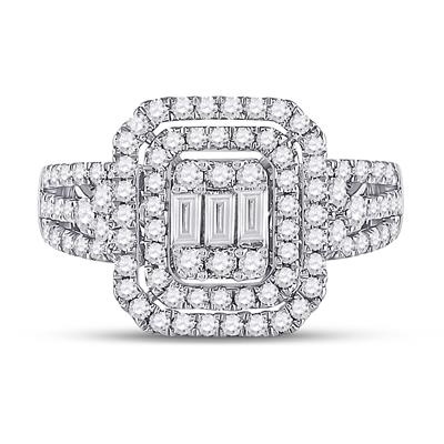 Women's Diamond Baguette Cluster Ring