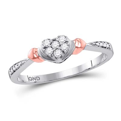 Women's Diamond Heart Ring 1/10 cttw