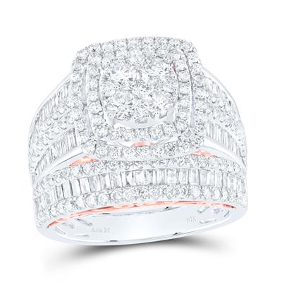 Women's Diamond Round Bridal Wedding Ring Set