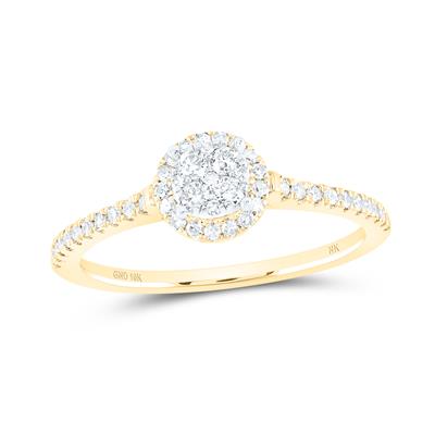 Women's Diamond Round Cluster 3 Ring