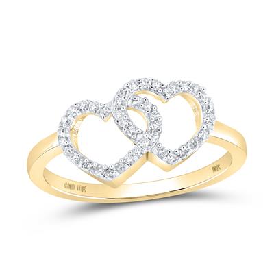 Women's Diamond Round Double Heart Nicoles Dream Collection