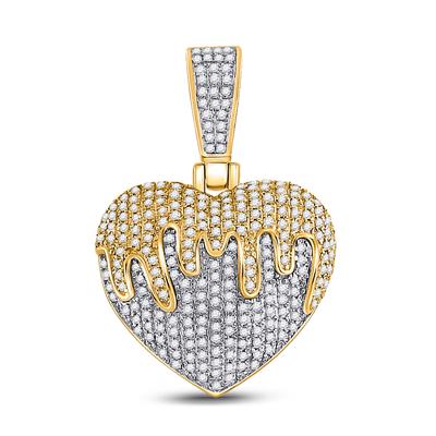 Women's Diamond Round Melting Heart Pendant