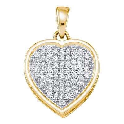 Women's Diamond Round Small Simple Heart Pendant