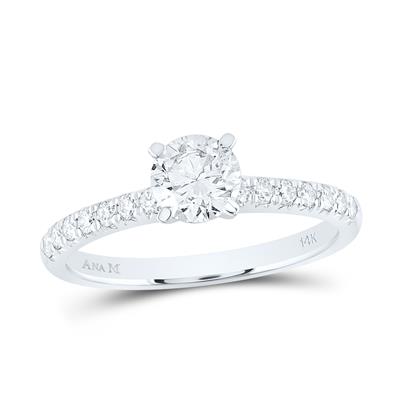 Women's Diamond Round Solitaire Bridal Engagement Ring (Certified)